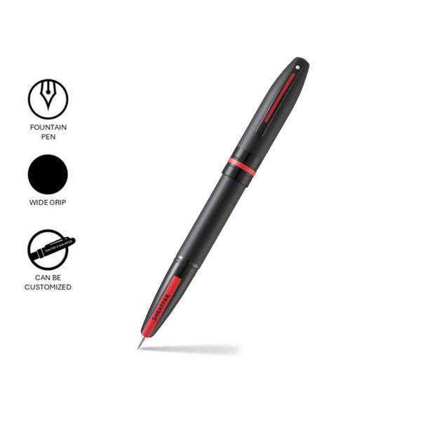 Sheaffer Icon Matte Black Medium Nib Fountain Pen with Gloss Black Trims SE0910853