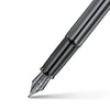 Sheaffer 100 Iconic Gun Metal Gray Medium Nib Fountain Pen with Shiny PVD Trims SE0937553