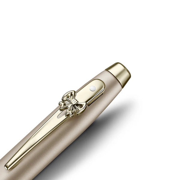 Sheaffer 100 Emily in Paris Champagne Gold with Gold Trim and Bow Clip Emblem Medium Nib Fountain Pen SE0937753