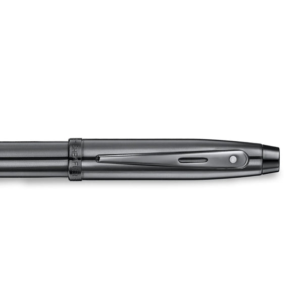 Sheaffer 100 Iconic Gun Metal Gray Ballpoint Pen with Shiny PVD Trims SE2937551