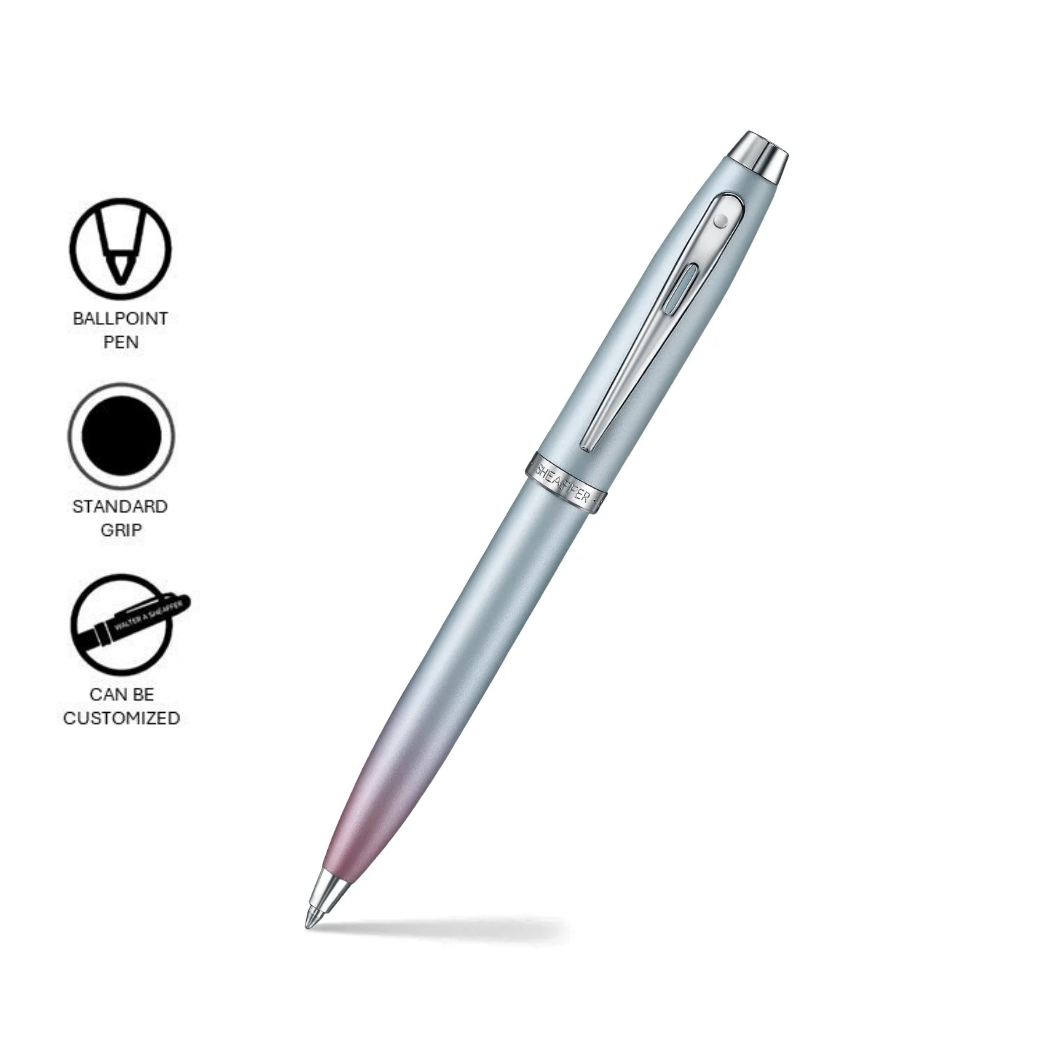 Sheaffer 100 Expressions Blue-Pink Pearlised Gradient with Chrome Trim Ballpoint Pen SE2937651