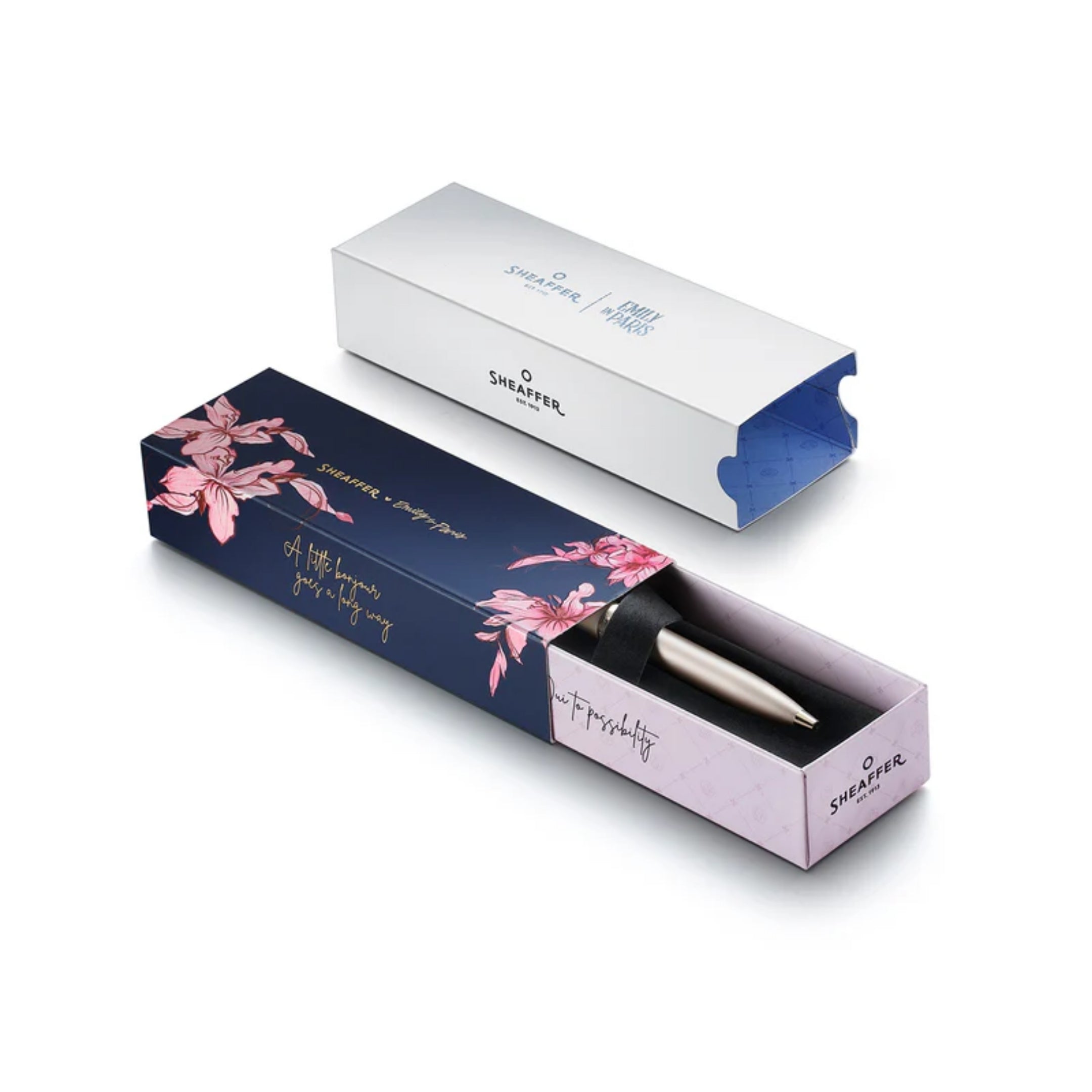 Sheaffer 100 Emily in Paris Champagne Gold with Gold Trim and Bow Clip Emblem Ballpoint Pen SE2937751